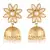pearl gold plated flower cute ethnic traditional jhumki earring
