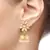 pearl gold plated flower cute ethnic traditional jhumki earring