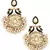 peacock mayur meenakari pearl gold plated chaand bali earring