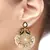 peacock mayur meenakari pearl gold plated chaand bali earring