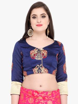 Pink abstract print silk semi stitched lehenga with dupatta 3