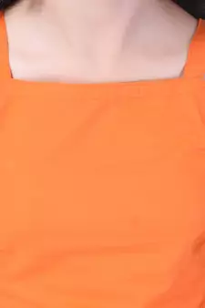 Orange Cotton Printed Set of Skirt and Top for Girls