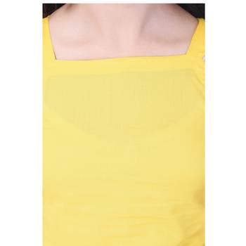 Yellow Cotton Printed Set of Skirt and Top for Girls 5