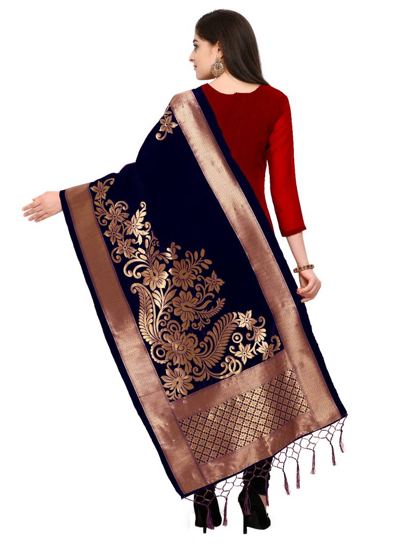 Studio  Red With Navy Blue Top & Dupatta main image 0
