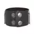 men genuine black leather bullet wrist band strand bracelet