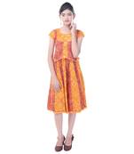 Multicolor Cotton Printed Set of Skirt and Top for Girls