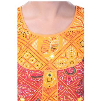 Multicolor Cotton Printed Set of Skirt and Top for Girls 4