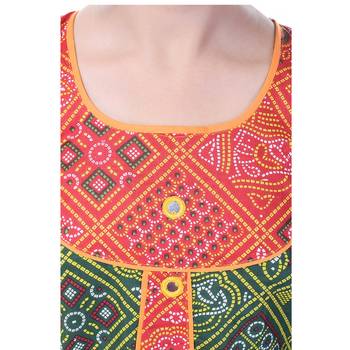 Multicolor Cotton Printed Set of Skirt and Top for Girls 5