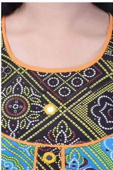 Multicolor Cotton Printed Set of Skirt and Top for Girls