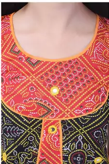 Multicolor Cotton Printed Set of Skirt and Top for Girls