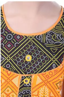 Multicolor Cotton Printed Set of Skirt and Top for Girls