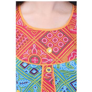 Multicolor Cotton Printed Set of Skirt and Top for Girls 5
