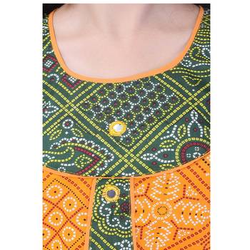 Multicolor Cotton Printed Set of Skirt and Top for Girls 4