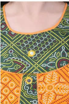Multicolor Cotton Printed Set of Skirt and Top for Girls