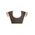 Brown embroidered georgette saree with blouse