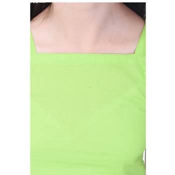 Green Cotton Printed Set of Skirt and Top for Girls 5