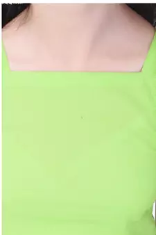 Green Cotton Printed Set of Skirt and Top for Girls