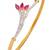 american diamond  red leaf marquis openable kada bangle bracelet