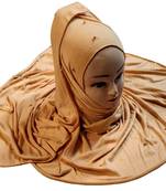 Cream Color Beads And Tassel Work Hosiery Cotton Women'S Headscarf