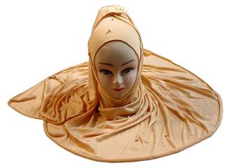 Cream Color Beads And Tassel Work Hosiery Cotton Women'S Headscarf 4