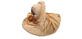 Cream Color Beads And Tassel Work Hosiery Cotton Women'S Headscarf 5