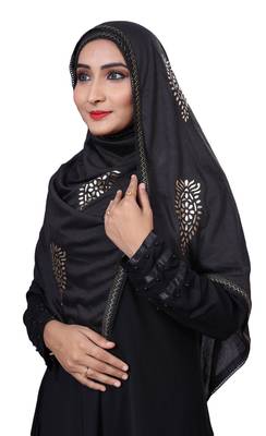 Black Color Hosiery Cotton Women'S Headscarf 3