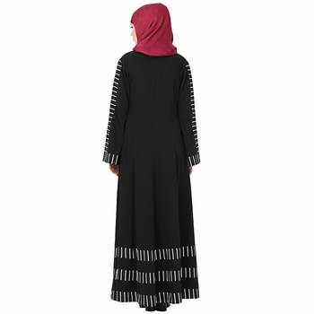 Multicolor printed polyester stitched islamic abaya 6