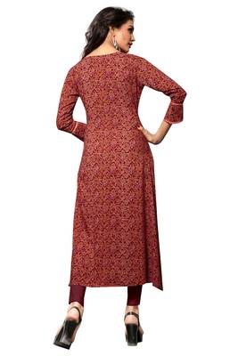 Blue printed rayon party-wear-kurtis 2
