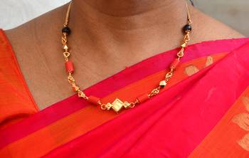 Orange mangalsutra 1
