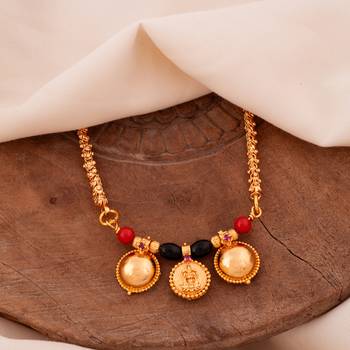   mangalsutra medium length 24 inches one gram gold 1
