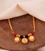   mangalsutra medium length 24 inches one gram gold