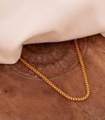 Golden box chain LONG 30" one gram gold Unisex
