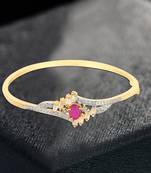 Gold Plated Heavy American diamond Bracelet for Women