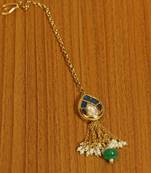 Blue Sapphire Kundan Polki Wedding Maang Tikka