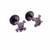 316L surgical stainless steel mens boys ear stud pair earring skull