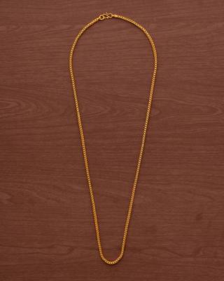 Golden box chain LONG 30" one gram gold Unisex 2