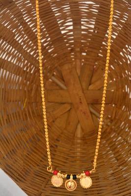 Golden mangalsutra MEDIUM length one gram gold south indian 2