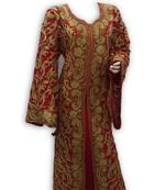 Maroon Georgette Embroidered Stitched Islamic Kaftan