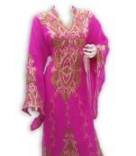 Pink Georgette Embroidered Stitched Islamic Kaftan