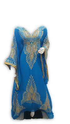 Phirozy Georgette Embroidered Stitched Islamic Kaftan 1