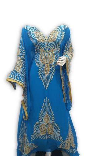 Phirozy Georgette Embroidered Stitched Islamic Kaftan