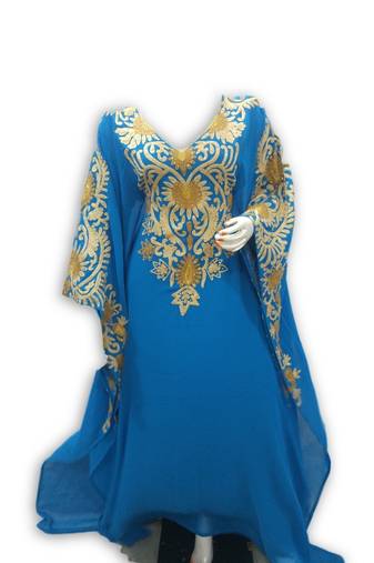 Phirozy Georgette Embroidered Stitched Islamic Kaftan