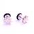 316L surgical stainless steel mens boys ear stud pair earring american diamond maple bob marley