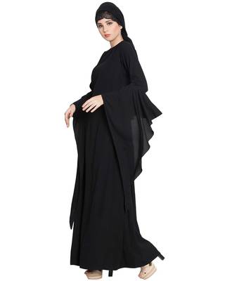 Black Plain kashibo Islamic Abaya 2