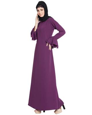 Purple Plain Nida Islamic Abaya 2