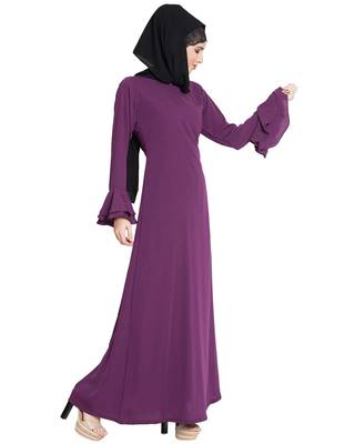 Purple Plain Nida Islamic Abaya 3