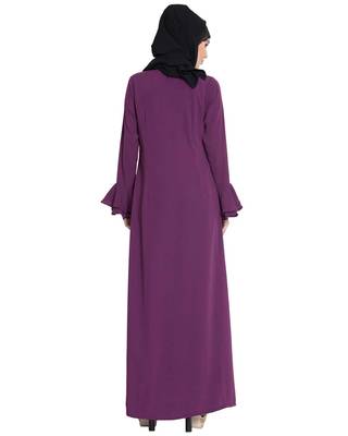 Purple Plain Nida Islamic Abaya 5
