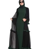 Dark Green Plain kashibo Islamic Abaya