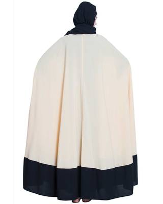Beige Plain Nida Islamic Abaya 4