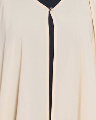 Beige Plain Nida Islamic Abaya 5